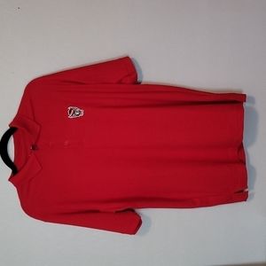 Antigua Red Legacy Pique NC State Wolfhead Polo M
